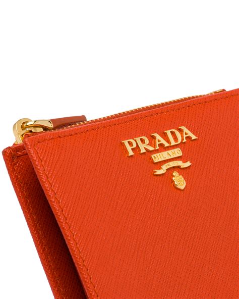 prada portafoglio lampo saffiano|Natural Small Saffiano And Smooth Leather Wallet .